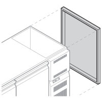 Fianco terminale di copertura per tavoli refrigerati per...