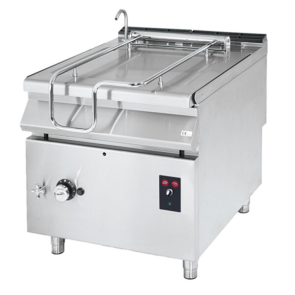 Fritadeira basculante a gás, capacidade 60 litros, com cuba em inox motorizada