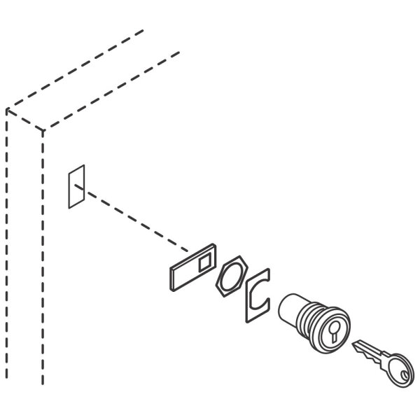 Lock for refrigerated beverage counters