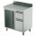 Banco macchina caffè da 1000x700 mm con cassetto, cassetto battifondi, tramoggia rifiuti, 1 vano