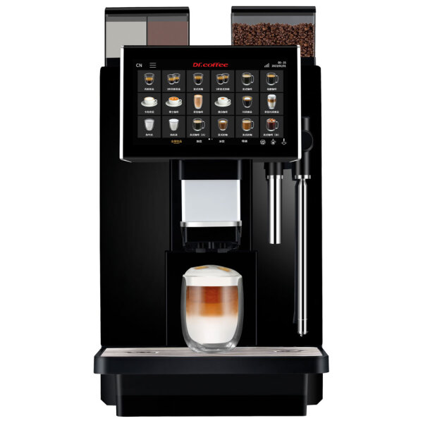 Máquina de café super-automática, 1 molinillo, 2 módulos solubles, leche fresca, 80/100 tazas/h