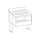 Tramoggia pane e portaposate in PVC, 686x560 mm