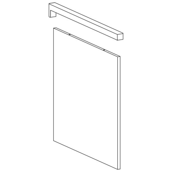 Stainless- steel end side cover panel, left
