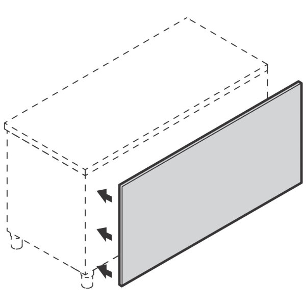 Frontverkleidung mit Modulpaneelen, 800 mm