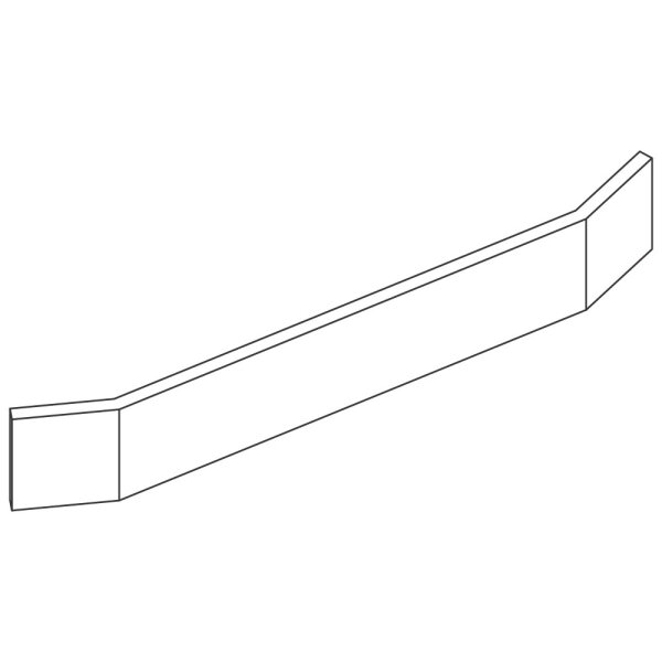 Snap-on front plinth for external corner, 90°