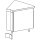 Snap-on front plinth for internal corner, 90°
