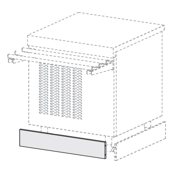 Snap-on front plinth, 2000 mm