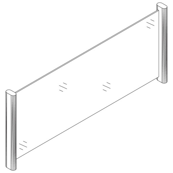 Vidro frontal anti-espirro para elemento de suporte de placa de cozinha, 800 mm