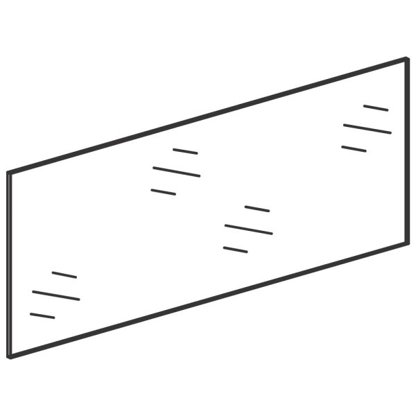 Front glass, breath-saving, 800 mm