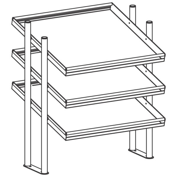 Glass dispenser unit, table model, 686x660 mm
