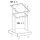 Tray and GN container support unit, 686x700 mm