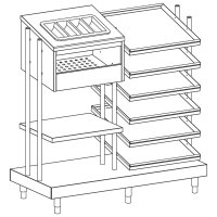 Tablett/Besteck/Glas/Brot-Ausgabeelement,...