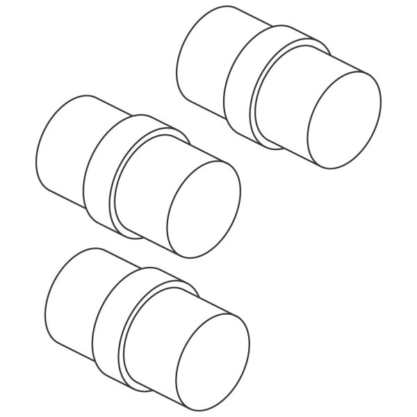 Kit de 3 ligações para corrediças de tabuleiro, modelo tubular