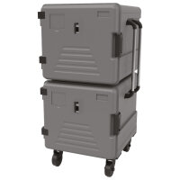 Thermobox beheizt auf Rädern, 7+7x GN 2/1 h=65 mm