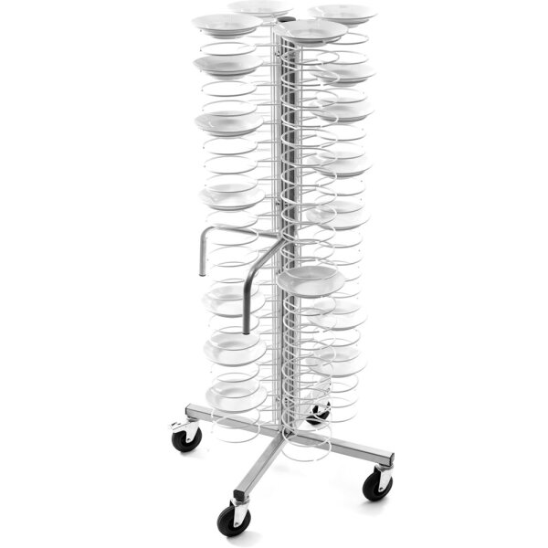 columna porta-platos sobre ruedas, capacidad 96 platos ø 180-230 mm