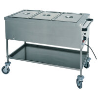 Bainmarie-Wagen mit Zwischenboden, 3x GN 1/1 H=200 mm, 1...