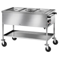 Bainmarie-Wagen mit Zwischenboden, 3x GN 1/1 H=150 mm, 3...