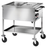 Bainmarie-Wagen mit Zwischenboden, 2x GN 1/1 H=150 mm, 2...