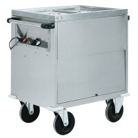 Bainmarie-Wagen auf beheiztem Schrank, 2x GN 1/1 H=200...