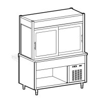 Vitrina refrigerada 3 niveles con tanque refrigerado en...