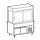 Vetrina refrigerata 3 livelli con vasca refrigerata su armadio refrigerato, 6x Gn 1/1