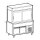 Vitrina refrigerada 2 níveis com tanque refrigerado em armário refrigerado, 3x Gn 1/1