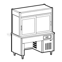 Refrigerated display unit 2 levels with refrigerated tank...