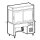 Vitrina refrigerada 2 niveles con tanque refrigerado en puente, 5x GN 1/1