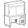 Vitrina refrigerada 3 níveis com placa refrigerada em ponte, tenda lado cliente, 4x GN 1/1