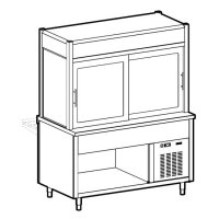 Vitrina refrigerada 3 niveles con placa refrigerada en...