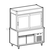 Vitrina refrigerada 3 niveles, placa refrigerada en...