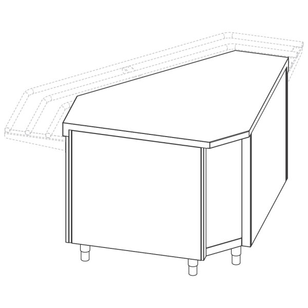 Elemento angular externo 90°, 1420x800 mm