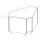 Elemento angular externo 90°, 1420x800 mm