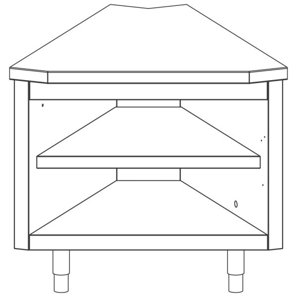 Innen-Eckelement 45°, 875x700 mm