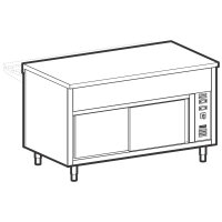 Neutralelement auf Wärmeschrank, 3x GN 1/1