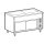 Unit with heated plate made of tempered glass on heated cupboard, 4x GN 1/1