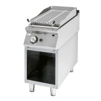 Gas lava-stone grill, cooking zone in stainless steel,...