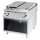 Grillade gaz en pierre lavique, zone de cuisson en inox, viande/poisson