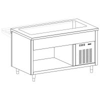 Elemento de tanque refrigerado em compartimento aberto,...