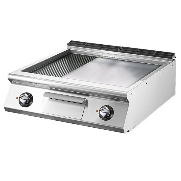 Electric griddle, top version, 1/3 grooved plate and 2/3 smooth
