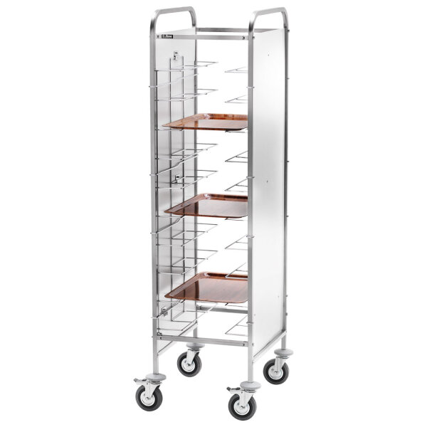 Carrello portateglie GN con pannelli laterali, 10x 530x600 mm, h=125 mm