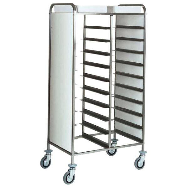Carro para bandejas GN con paneles laterales, 20x GN 1/1, h=120 mm