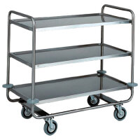 carrello di servizio in inox con 3 piani stampati...