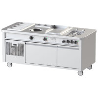 Kochstation mobil mit Induktionswok, Teppanyaki,...