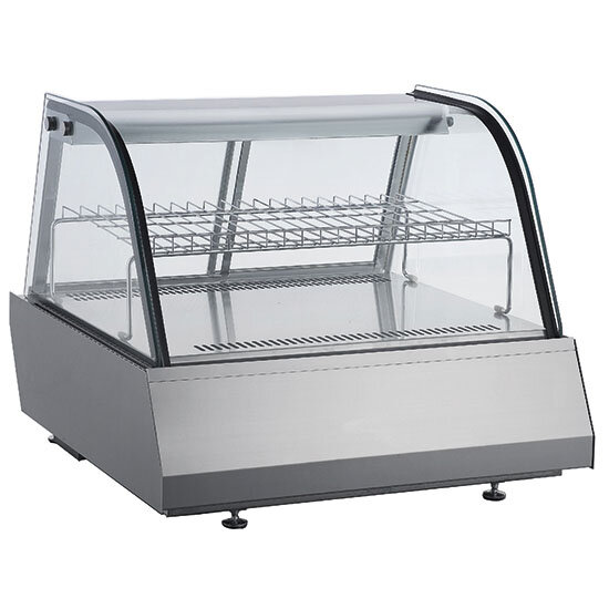 Cold countertop showcase 2x GN 1/1 with sliding doors, +2°/+10°C, l=750 mm