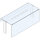 1-tier overshelf with straight glass and breath-saving front glass, 1060x475 mm