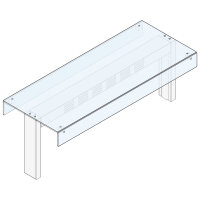 Ausgabeaufsatz 1 Ebene mit geradem Glas beidseitig,...