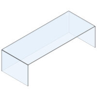 Eckige Theke, 1145x430 mm