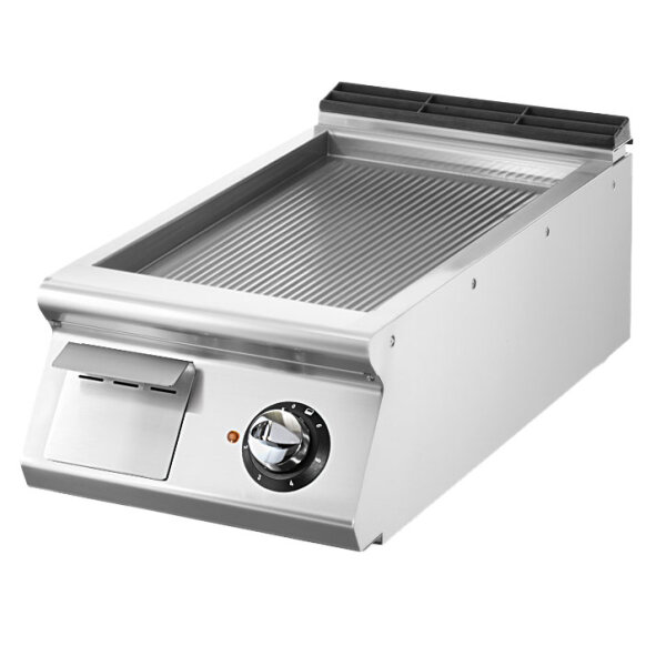 Fry-top électrique, top, plaque nervurée