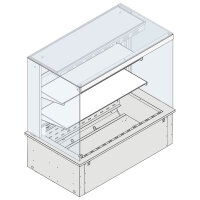 Wandkühlvitrine 2-etagig mit eckiger Verglasung auf...